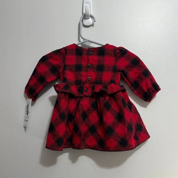 Carter’s Newborn Plaid Flannel Dress - Picture 2 of 2